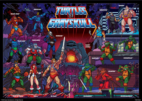 Mattel's Masters of the Universe announces collaboration with Paramount's Teenage Mutant Ninja Turtles to unveil the Turtles of Grayskull toy line. (Graphic: Business Wire)