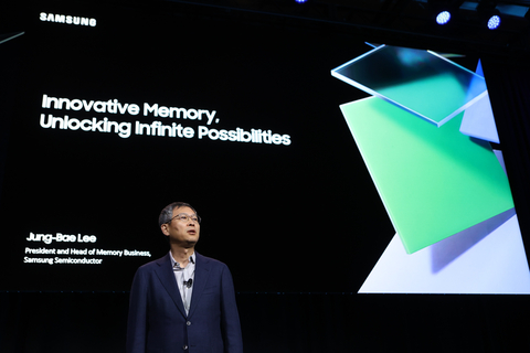 Jung-Bae Lee, President and Head of Memory Business at Samsung Semiconductor, delivers opening keynote at Samsung's annual Memory Tech Day. (Photo: Business Wire)