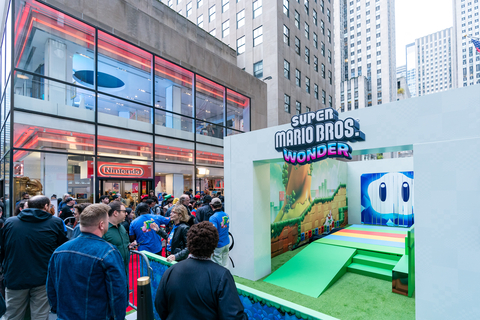 Nintendo is getting ready for the launch of the Super Mario Bros. Wonder game by bringing the game to life with an amazing launch party featuring real-life props inspired by the game that is sure to bring fun to the whole family! (Photo: Business Wire)