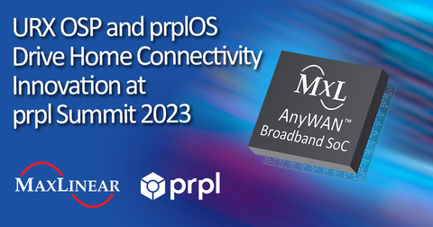 MaxLinear’s URX Open Source Platform and prpl Foundation’s prplOS Drive Innovation in Home Connectivity at prpl Summit 2023 (Graphic: Business Wire)