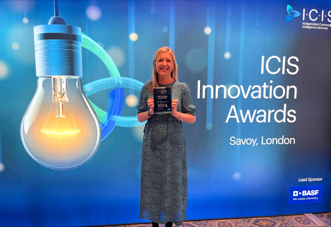 Botanical Solution Inc. (BSI) has received the 2023 Best Process Innovation Award from ICIS Chemical Business for BSI's innovative in-lab process that sustainably scales gold standard solutions for human and plant health. The Award was presented in an October 17 ceremony at the Savoy Hotel in London and accepted by Laura Reilly, Croda Pharma VP Marketing. Croda Pharma announced its partnership with BSI earlier this year and launched this award-winning innovation subsequently to their global customer base. (Photo: Business Wire)