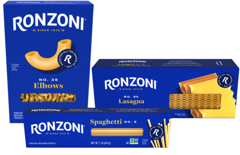 Ronzoni is introducing a new logo, website, and package design to inspire exploration of Ronzoni’s 30-plus pasta shapes and enhance consumers’ shopping experience. (Photo: Business Wire)