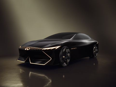 INFINITI today unveiled the Vision Qe concept, a stunning preview of the brand’s electrified future. The concept, revealed at an event alongside Tokyo Bay, embodies INFINITI’s evolved design language and sets the tone for its first all-electric sedan. (Photo: Business Wire)