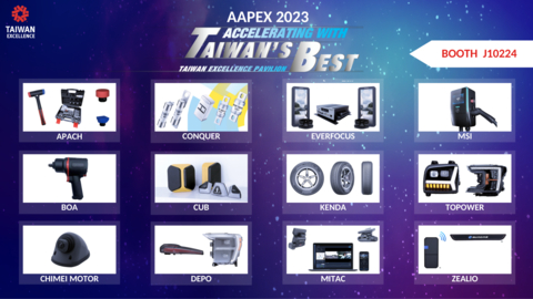 Experience the finest innovations in the automotive industry — 12 Taiwan companies showcase their groundbreaking contributions at AAPEX 2023. (Graphic: Business Wire)