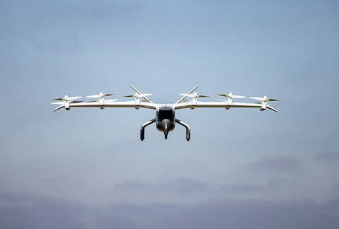 Archer's Midnight eVTOL aircraft in flight. (Photo: Business Wire)