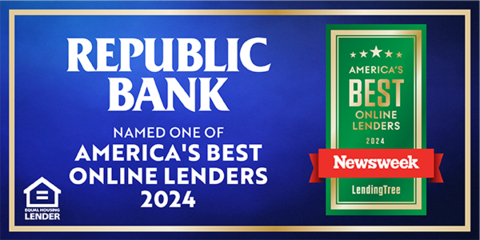 Republic Bank Named one of America's Best Online Lenders by Newsweek (Graphic: Business Wire)