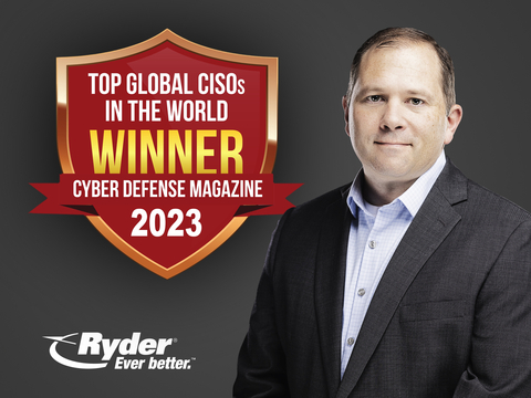 Ryder Chief Information Security Officer (CISO) Joe Ellis has been named a winner of the Top Global CISOs Awards for 2023, sponsored annually by Cyber Defense Magazine. (Photo: Business Wire)