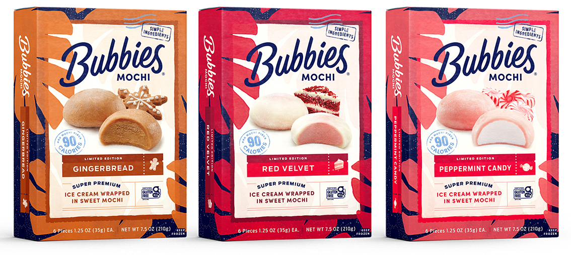 Bubbies Script Bubbies Ice Cream Launches Limited-Edition Holiday Mochi Ice Cream ...