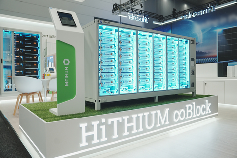original Hithium 5 MWh energy storage container using the standard 20-foot container structure (Photo: Business Wire)