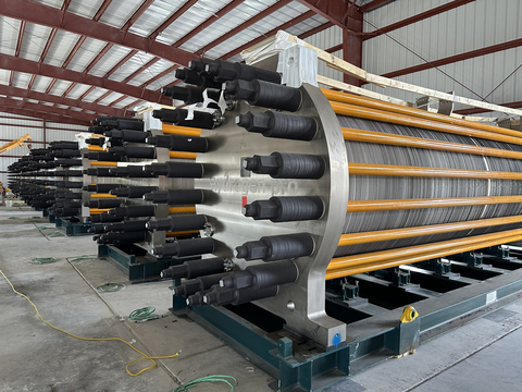 Electrolyzers arrive at the ACES Delta project in Delta, Utah. (Photo: Business Wire)