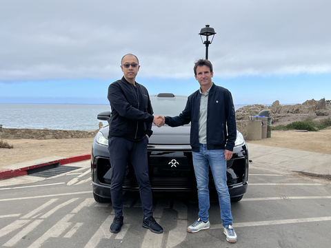Faraday Future Announces that the “Electrified King of Nürburgring” and World Champion Race Car Driver Romain Dumas (R) Joins the Newly Formed “FF All Hyper Racing” Team. (Photo: Business Wire)
