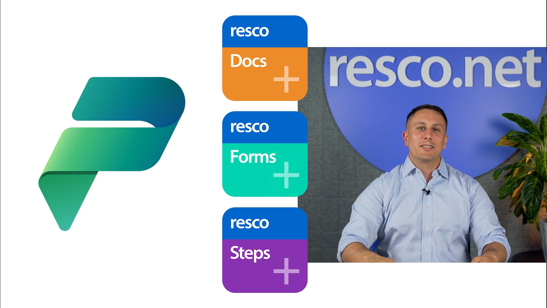 Andrew Lorraine, CEO of Resco, announces the new Resco Solutions for Microsoft Power Platform.