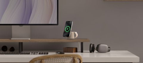 The new BoostCharge Pro 2-in-1 Dock with MagSafe has an elegant and modern design. (Photo: Belkin)