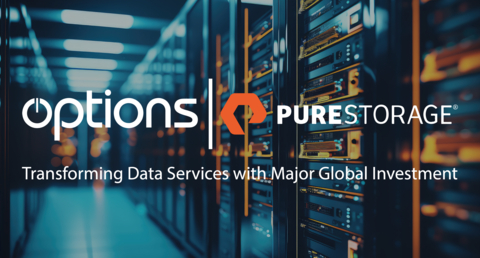 Options Announces New Five-Year Global Investment in Pure Storage (Graphic: Business Wire)