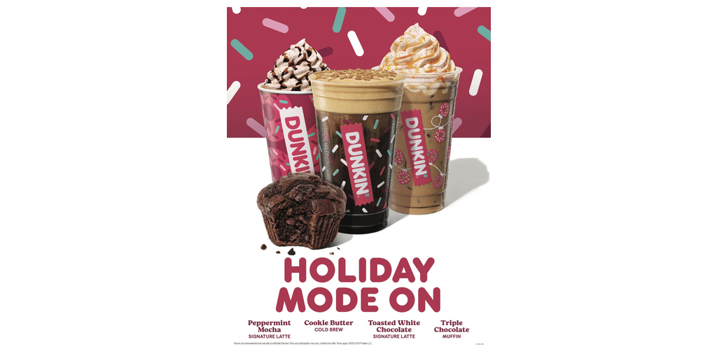 Dunkin's Holiday Menu Features New Cookie Butter Cold Brew