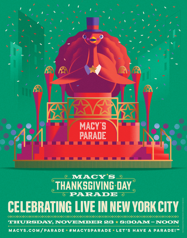 Cue the Confetti! The 97th Macy’s Thanksgiving Day Parade® returns to herald the start of the holiday season on Thursday, November 23 at 8:30 AM. For more information visit macys.com/parade. (Graphic: Business Wire)