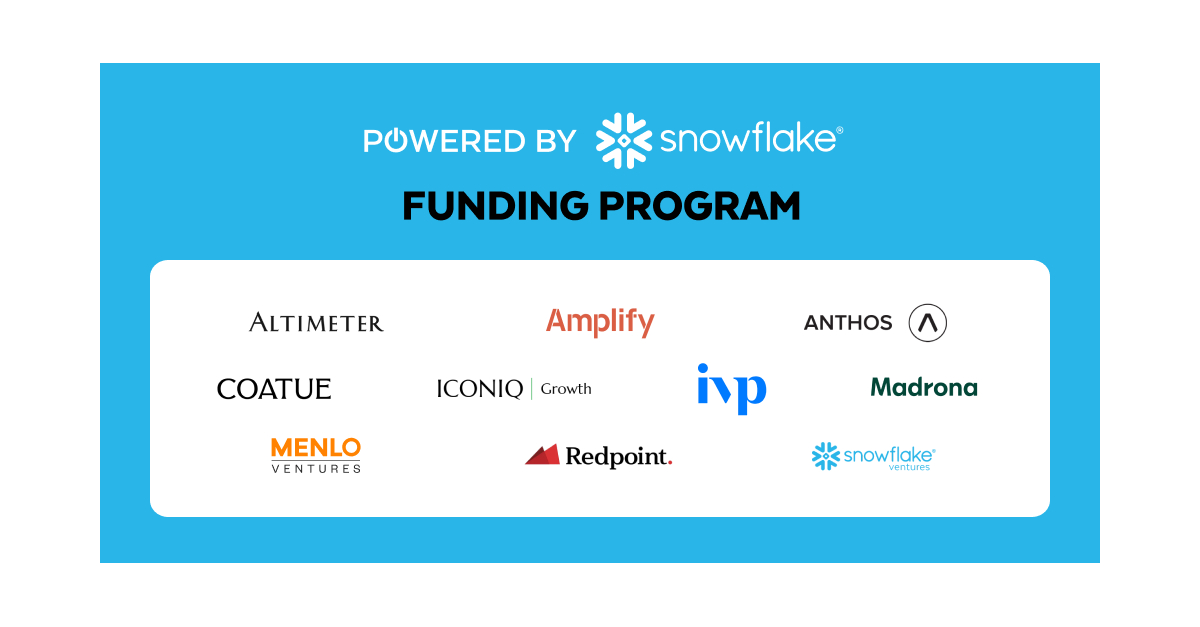 Snowflake Launches Powered By Snowflake Funding Program Investing Up to $100 Million in Innovative A