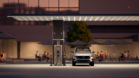 Mercedes-Benz Charging Hubs will be built at 55 Simon locations in the United States (image is a rendering) (Photo: Business Wire)