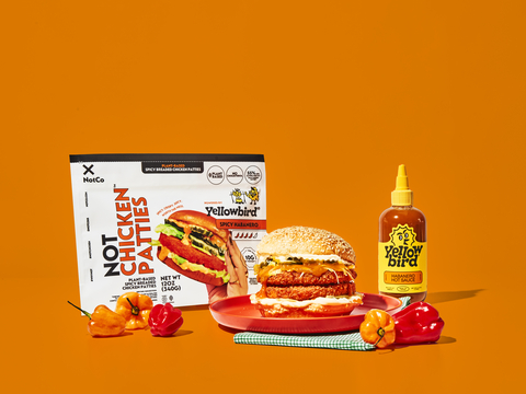 NotCo™ Partners with Yellowbird® Sauce to Bring the Heat Without the Meat in New NotChicken™ Spicy Patties. (Photo: Business Wire)
