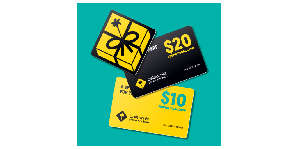 California Pizza Kitchen Two $50 E-Gift Cards