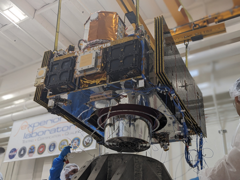 Momentus' Vigoride-7 Orbital Service Vehicle undergoing vibration testing at Experior Laboratories. (Photo: Momentus)