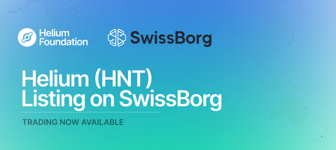 Helium’s HNT Token is Listed on SwissBorg (Photo: Business Wire)