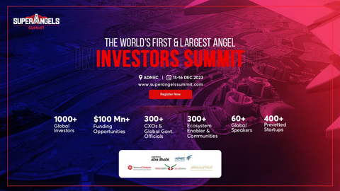 Super Angels Summit, world’s first and largest Angel Investors summit on 15 & 16 December 2023 at Abu Dhabi (Graphic: Business Wire)