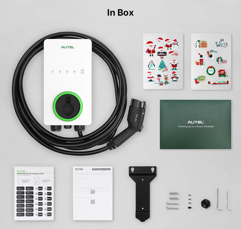 What’s in the Box - MaxiCharger AC Lite, Festive Stickers and Accessories (Graphic: Business Wire)