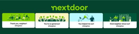 original #ThankANeighbor, a new feature from Nextdoor (Graphic: Business Wire)