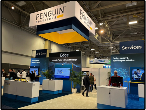 Penguin Solutions will be showcasing its latest HPC and AI solutions at Supercomputing 2023 in Denver. Photo credit: Penguin Solutions' exhibit at SC22 in Dallas.