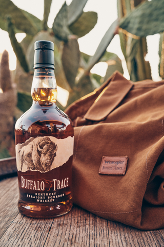The culmination of a three-year collaborative process, Wrangler X Buffalo Trace brings a perfectly timed modern and versatile collection for men and women featuring tastefully worn-in denim fabrics and finishes. (Photo: Business Wire)