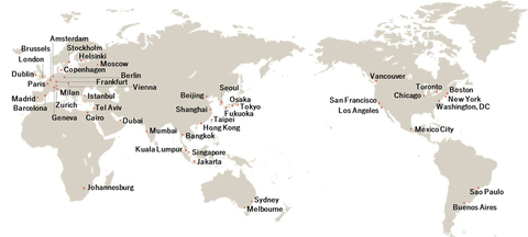 Global Power City Index (GPCI) 2023 対象48都市 （画像：ビジネスワイヤ）