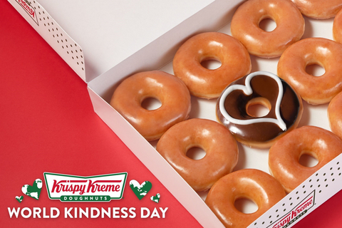 The first 500 guests at each U.S. shop will receive a dozen FREE Original Glazed® Doughnuts on Monday, Nov. 13 – no purchase necessary – to inspire and enable kindness to others! (Photo: Business Wire)