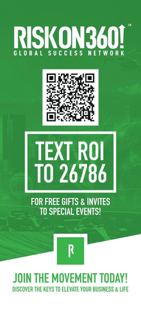 RiskOn360! Conference Promo "Text ROI" @2023 all rights reserved. (Graphic: Business Wire)