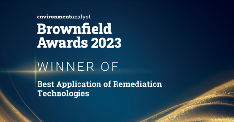 Brownfield Award for “Best Application of Remediation Technologies” designation received from Environment Analyst for 2023. (Graphic: Business Wire)