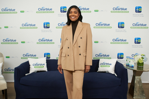Gabrielle Union teams up with Clearblue to continue turning up the volume on menopause conversations. (Photo: Business Wire)