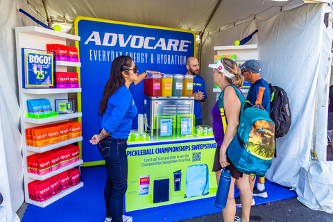 AdvoCare provides samples of Spark and Rehydrate as the official Hydration and Energy Sponsor for the 2023 BiOFREEZE USA National Pickleball Championship (Photo: Business Wire)