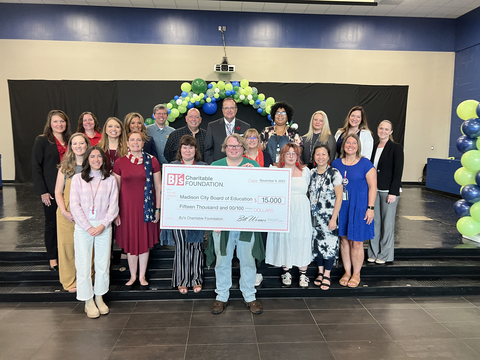 BJ’s Wholesale Club Surprises Madison Teachers by Funding Arts and Music Programs at Local Schools with a $15,000 Donation (Photo: Business Wire)