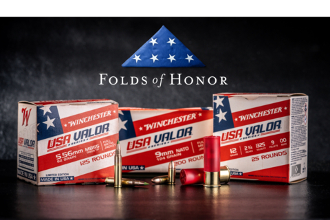 original Winchester's USA Valor line of ammunition features the Folds of Honor logo on each box. (Photo: Business Wire)