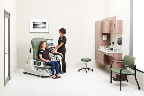 The CORRECT BP study authors and study designers chose to use the Midmark 626 Barrier-Free Examination Chair to ensure proper participant positioning following AHA recommendations. (Photo: Business Wire)