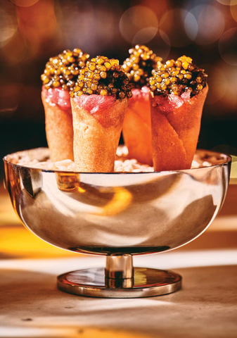 Toro Cones with Caviar at the Champagne & Caviar Bar (Photo: Business Wire)
