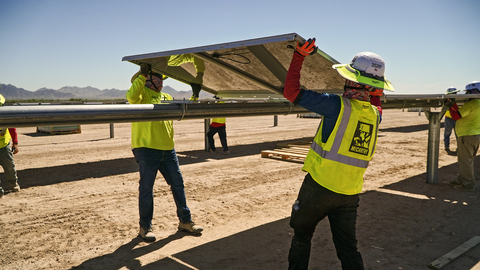 Solar construction apprenticeship program achieving Inflation Reduction Act (IRA) requirements on its projects in the Southwestern United States. Photo credit: McCarthy Building Companies.