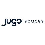 Jugo spaces horizontal logo dark blue