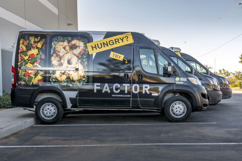 Consumers will easily identify deliveries in clearly marked HelloFresh and Factor branded vans. (Photo: Business Wire)