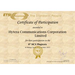 Hytera Successfully Completes the 8th ETSI MCX Plugtests
