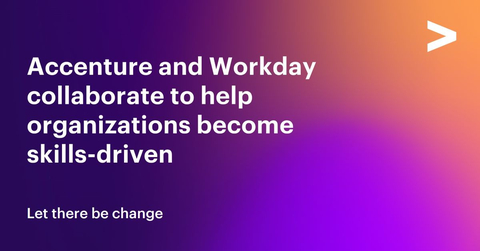 Accenture and Workday, Inc. today announced an expanded collaboration to help companies accelerate their adoption of skills-based talent strategies and help unlock greater agility and potential. (Graphic: Business Wire)