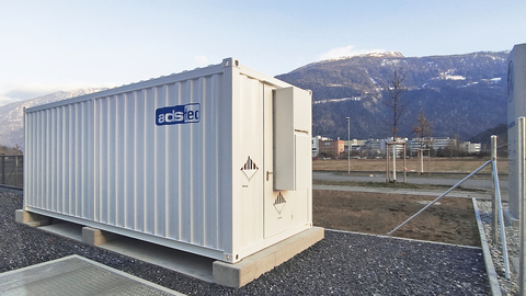 ADS-TEC Energy's high-performance energy storage system at the energy provider Rhiienergie in Switzerland has paid for itself in just two years  (Photo: Business Wire)