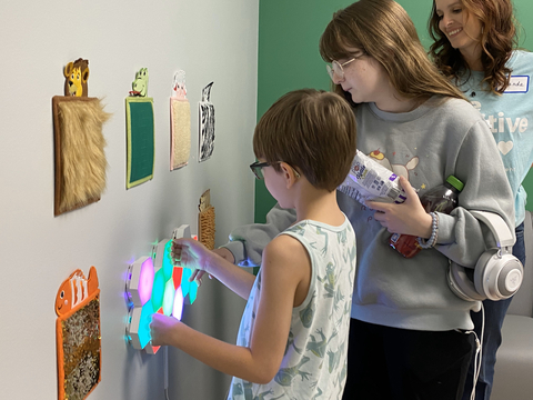 Positive Development's state of the art sensory wall caters to the needs of autistic children. (Photo: Business Wire)