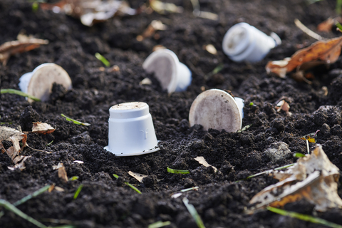 New study from Wageningen Food & Biobased Research found that compostable coffee capsules made with Ingeo biopolymer are the most sustainable option for single-serve coffee. (Photo: Business Wire)