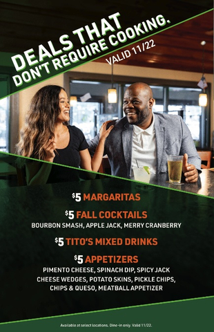 original O'Charley's has guests covered this Thanksgiving with deals that don't require cooking! (Photo: Business Wire)